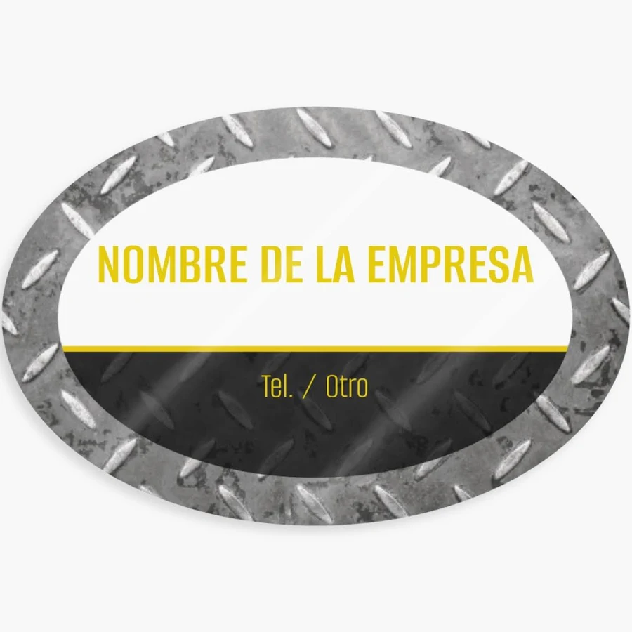 Etiquetas con adhesivo frontal | 25 Unidades | Producto Personalizable | | Gris, Mecánica Y Carrocería, Automoción Y Transporte, Fabricación Y