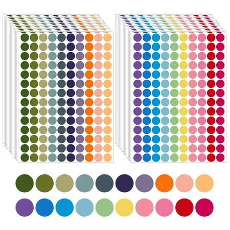 Sixwipe Color Coding Dot Stickers