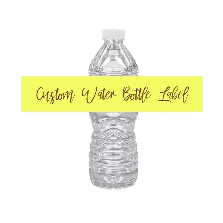 WATERPROOF Custom Water Bottle Label, Personalized Sticker, Custom Water Bottle Sticker