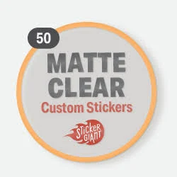 50 Circle Matte Clear Stickers | Weatherproof, Custom | StickerGiant