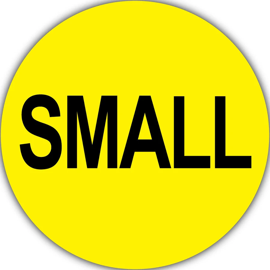 SMALL 1in. Circle Yellow Labels, 1000 per roll