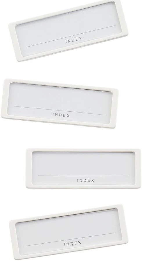 like-it Small Label Holders White Pkg/4, 2-1/2" x 7/8" | The Container Store