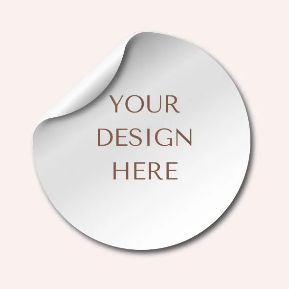 Custom Circle Sticker Sheet | Personalized Logo Stickers | CKZDesignz 2.5 inch - 8 stickers