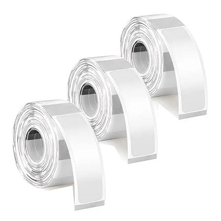 D30 Transparent Label Paper 3 Rolls Self-Adhesive Label Stickers