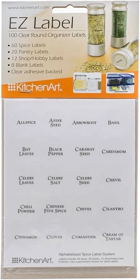KitchenArt Round Spice Labels