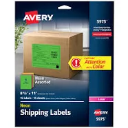 Avery High-Visibility Permanent Laser ID Labels 5975