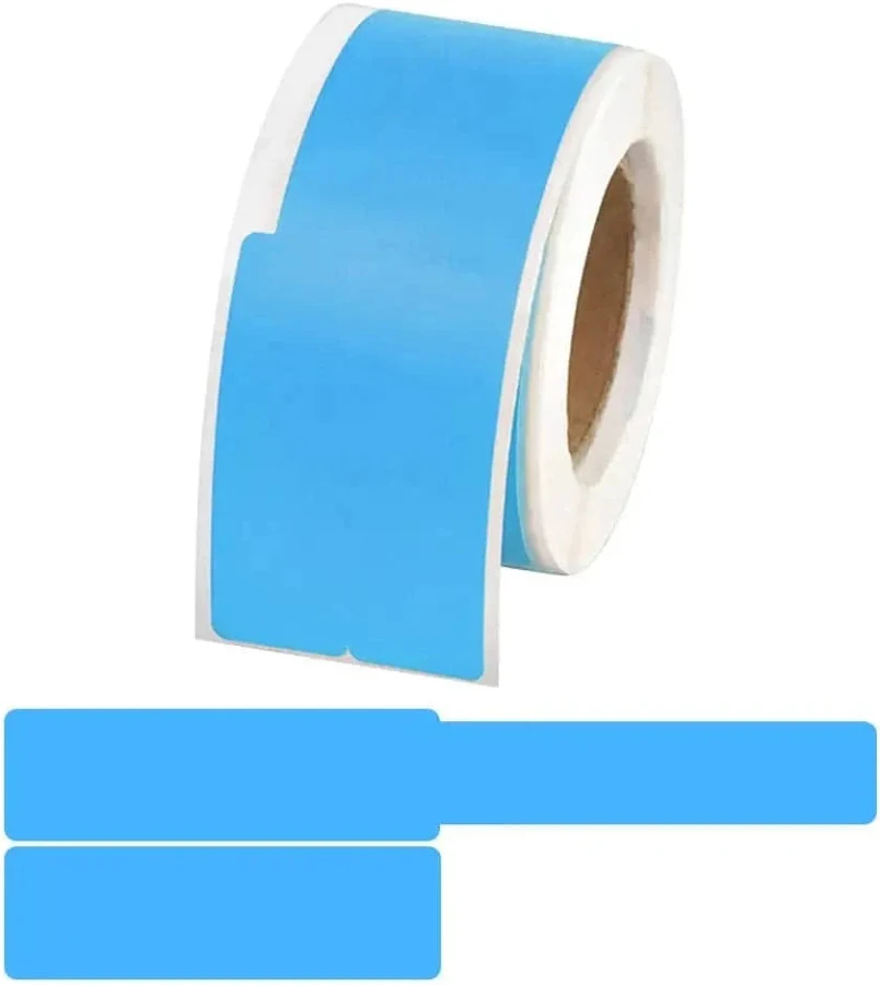 Waterproof Cable Labels - 100 Self-Adhesive Wire Markers for Easy Identification blue