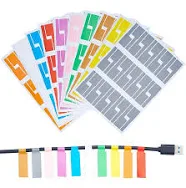 10Sheet 10 Color Knife P-type Self-adhesive Network Cable Label Paper Color Wate