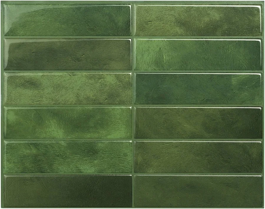 Smart Tiles Morocco Sefrou Green 11.43 in. x 9 in. Vinyl Peel and Stick Tile