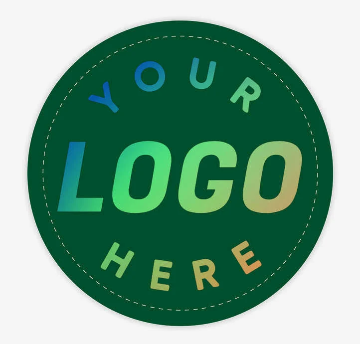 Custom Full Color 2.5" Circle Roll Labels (Roll of 500) - Forest Green- 1-Color Text or Art Design