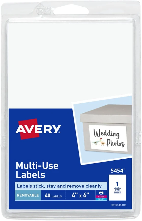 Avery Removable Labels 4" x 6