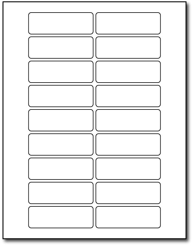 Blank White 1" x 3" Labels
