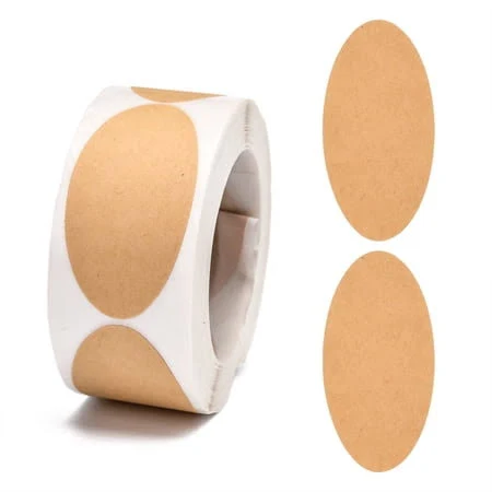 Self-Adhesive Kraft Paper Gift Tag Stickers