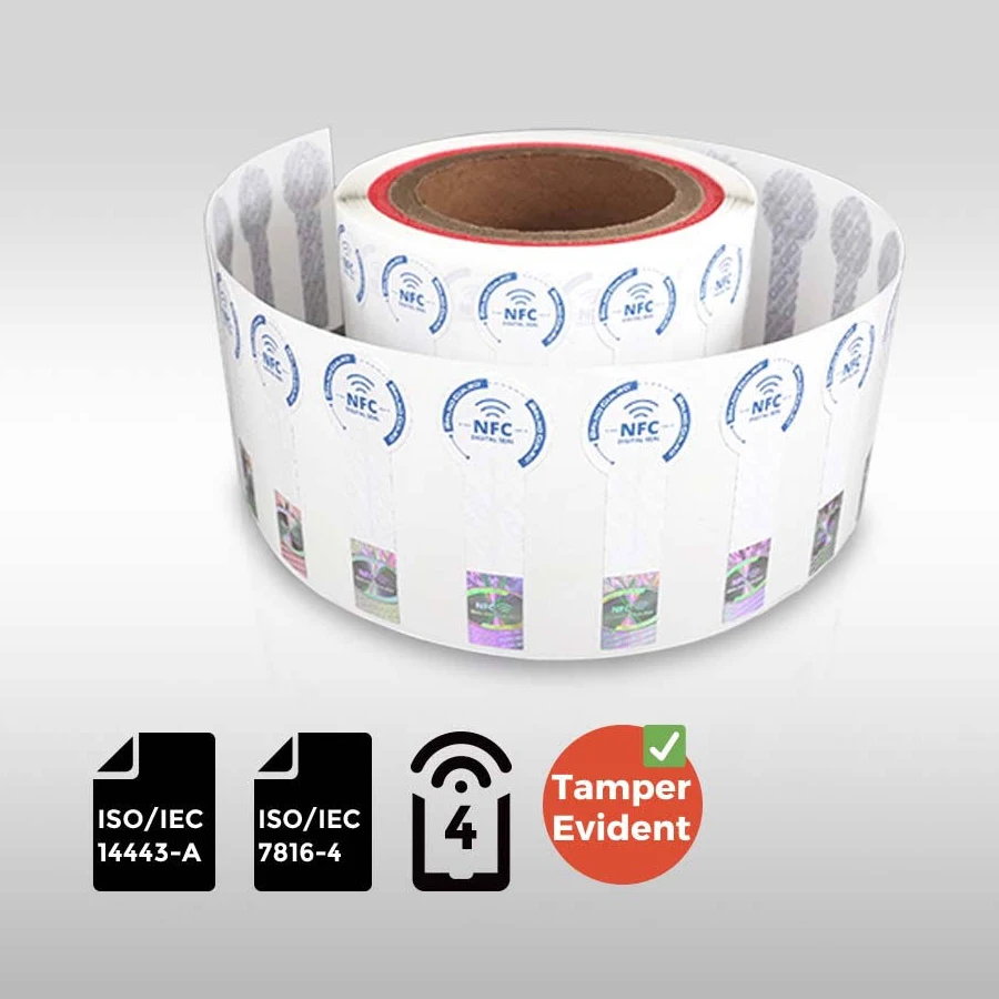 BrandGuard Tamper-Evident NFC Labels NXP NTAG 424 DNA TT - 100 - In stock