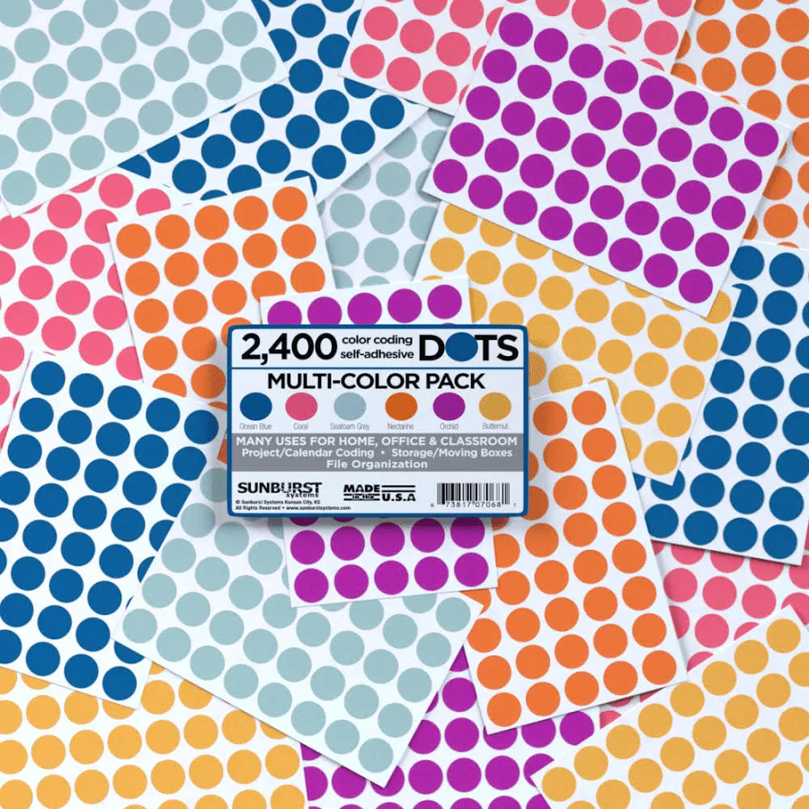 Sunburst Systems Color Coding Label Stickers