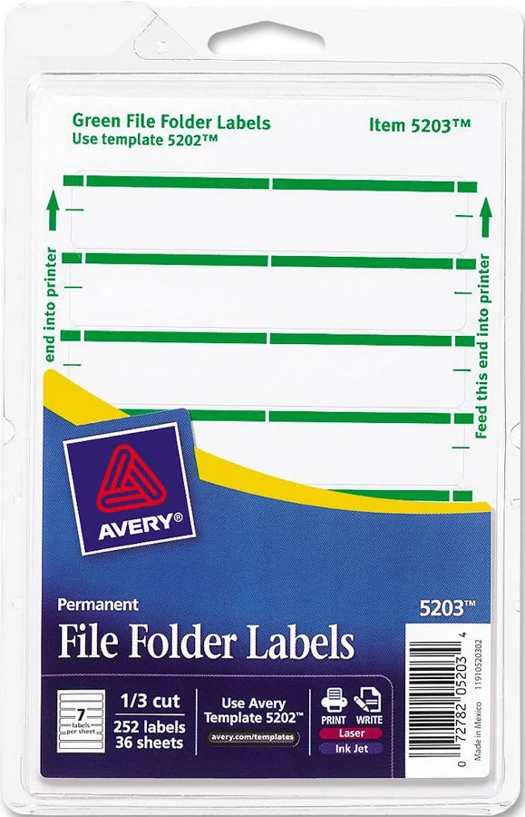 Avery 0.69" x 3.44" Filing Label