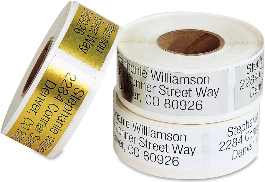 Large Print Rolled Address Labels Without Dispenser