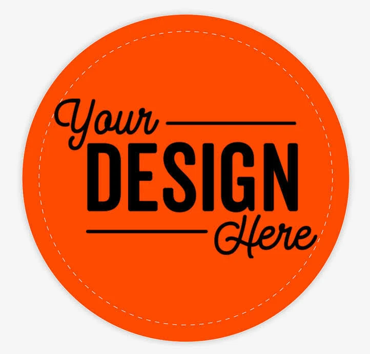 Custom Full Color 3.5" Circle Roll Labels (Roll of 500) - Orange- 1-Color Text or Art Design