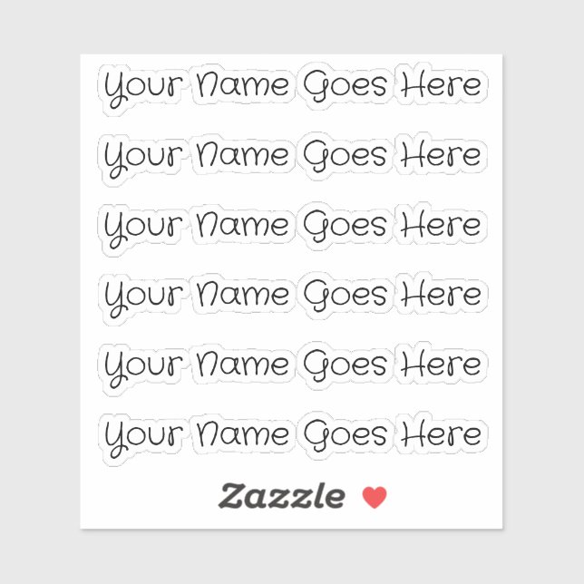 CUSTOM NAME — Personalized Labels Sticker Pack
