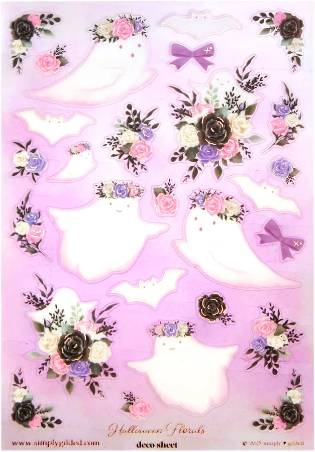 Floral Halloween Deco Stickers