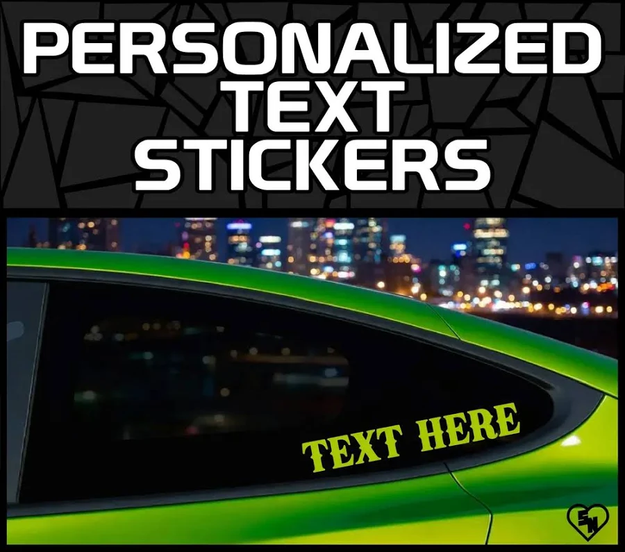 Personalized Text Stickers