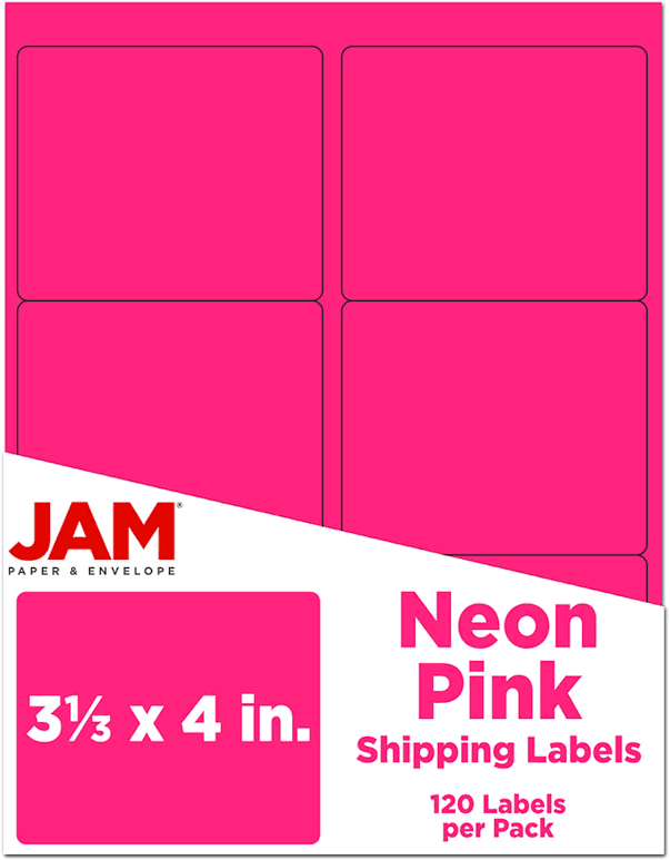 JAM Paper Shipping Address Labels Large 3 1/3 x 4