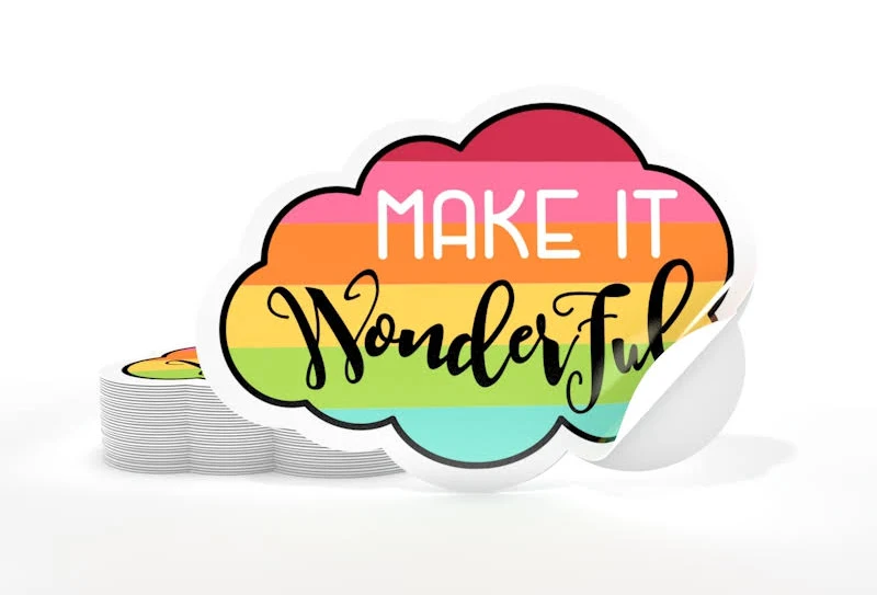 100pcs Custom Die Cut Stickers