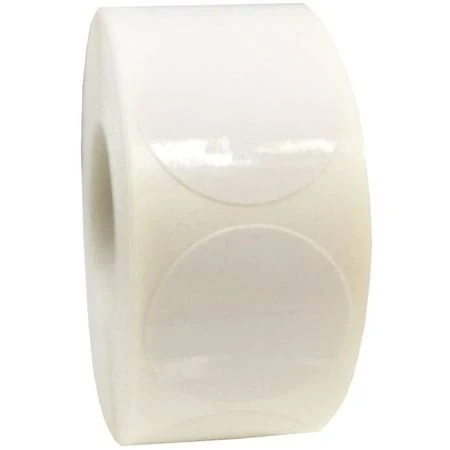 Laminated White Circle Dot Stickers
