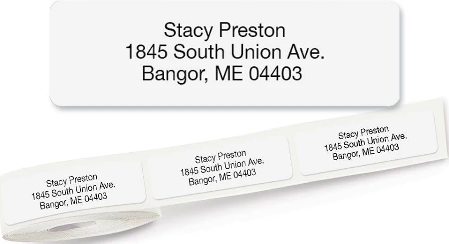 Current Media Group Gloss White Standard Rolled Return Address Labels - Roll of 500