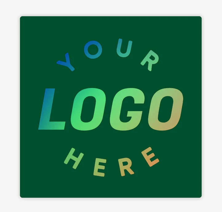 Custom Full Color 3" Square Roll Labels (Roll of 500) - Forest Green - 1-Color Text or Art Design
