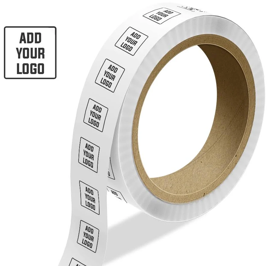 Custom 3/4 x 1 3/4 Inch Roll of Rectangle Labels - Tear Resistant with High Gloss Film Layer - Clear - 125 Pack
