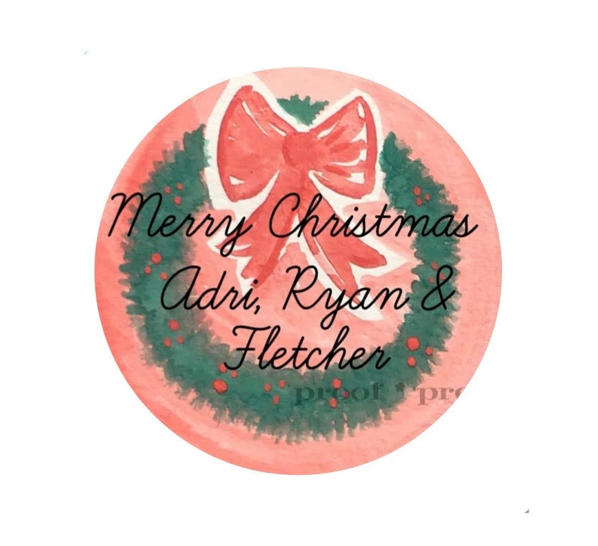 Personalized Santa Gift Tag Sticker