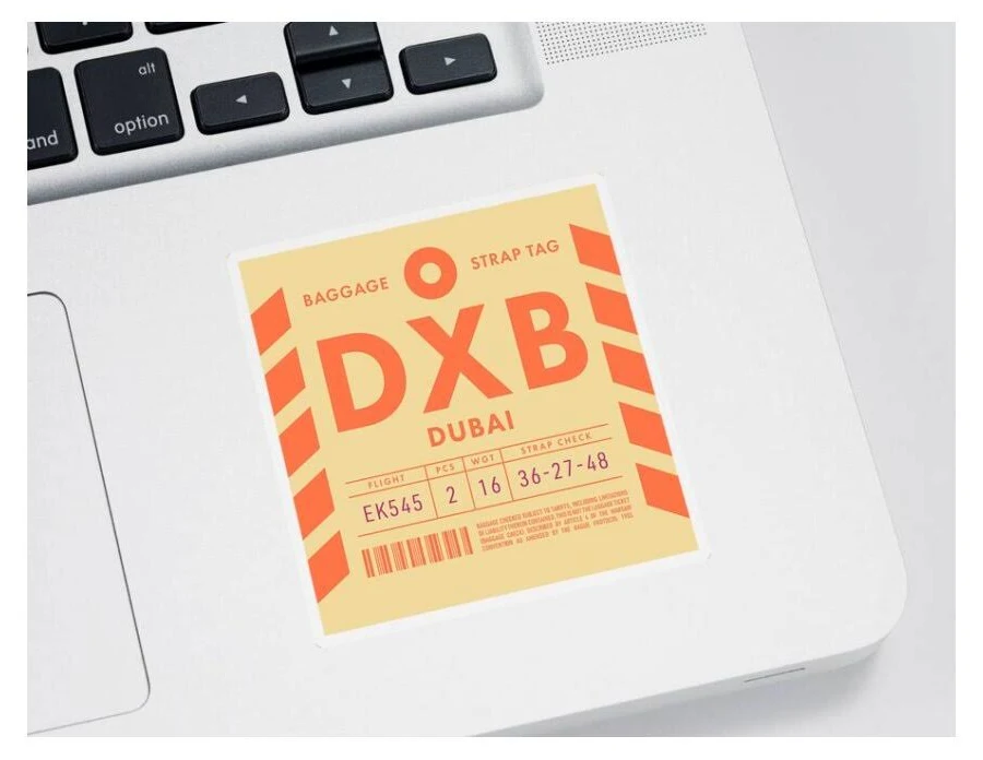 DXB Dubai Sticker