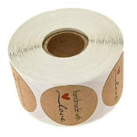 Milageto Pack of 500 Circular Eco-Friendly Stickers
