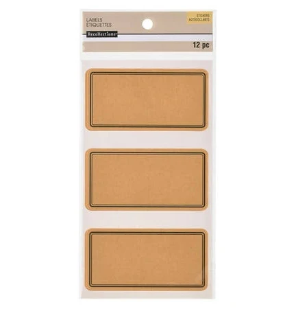 Recollections Rectangle Kraft Labels