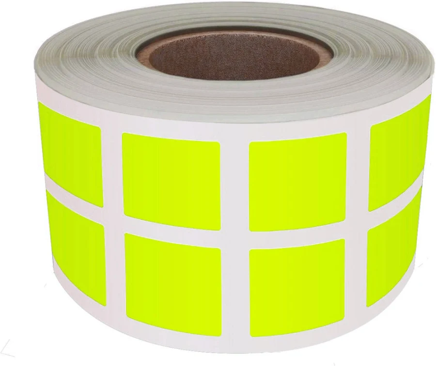 Royal Green 1 inch Square Labels