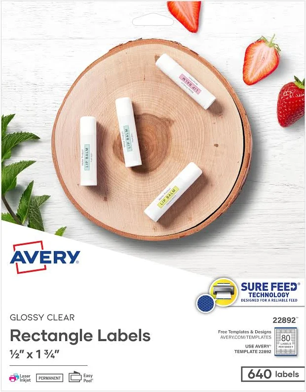 Rectangle Glossy Clear Labels