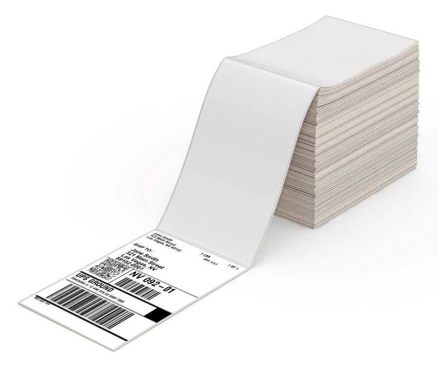 Rollo Thermal Direct Shipping Label 4x6 Fan-Fold Labels
