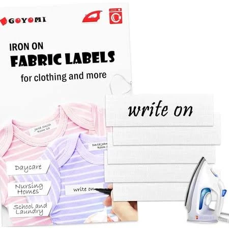 100 Pcs Iron on Fabric Labels