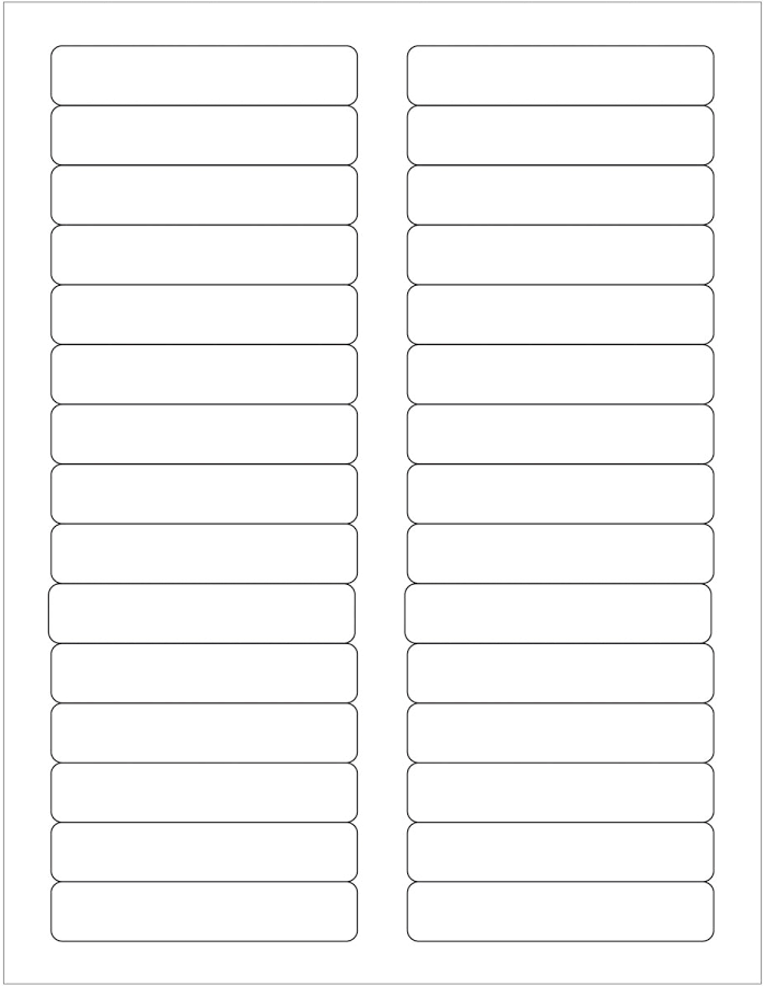 3 7/16 x 2" White Rectangle Laser Labels