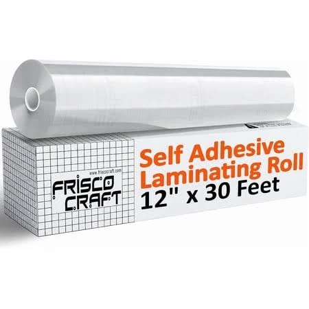 Transparent Self Adhesive Laminating Roll - Sheets for Decals, Sticker, Photos & More No Heat Sealing, Glossy, Clear (12 inch x 30 ft), Multicolor