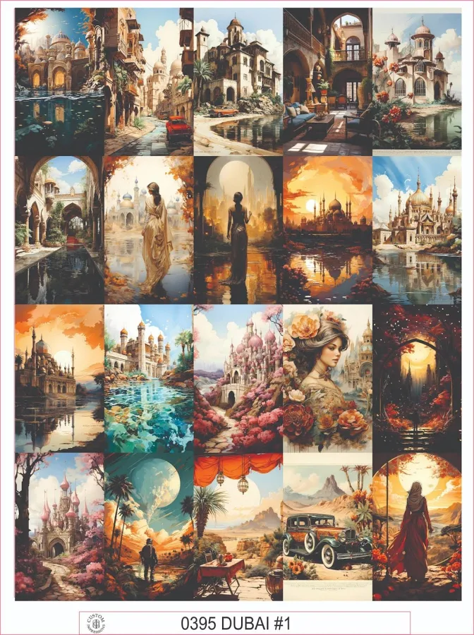 Dubai 1 - Complete Sheet Of 20 Stickers