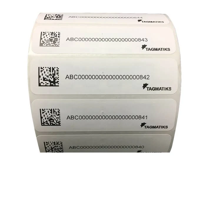 TagMatiks Pre-Printed RFID Labels, 4" x 1". Pack of 500.