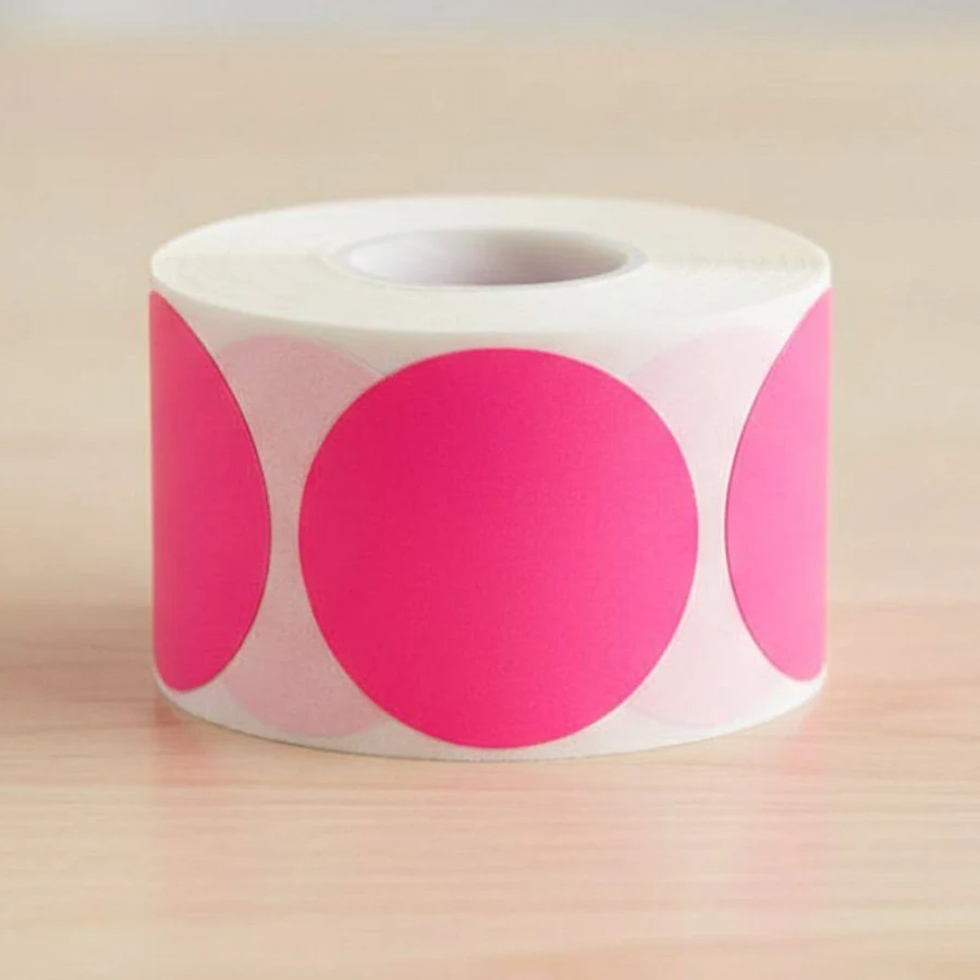 1.5" Round Labels - Black