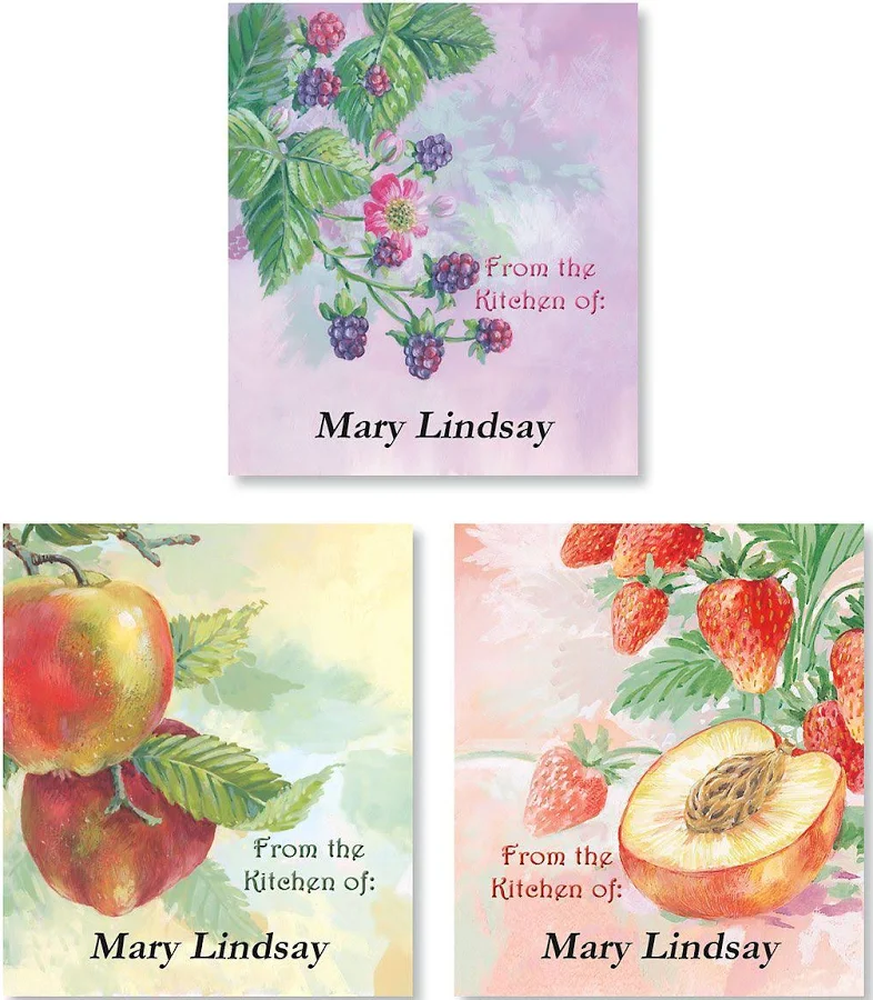 Fruit Impressions Personalized Canning Labels (Set of 144) - Small