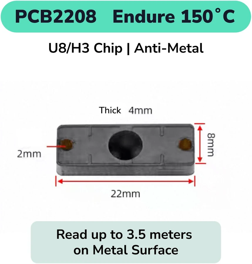 RFID UHF High Temperature Resistant Metal Tags Sticker