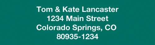 Solid Color Designer Rolled Address Labels in Many Color Choices (Roll of 500)