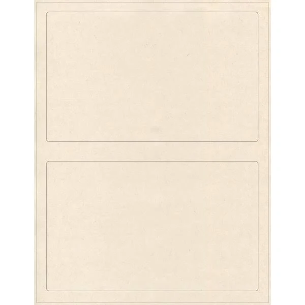 ELEVATE PACKAGING 7.75 x 4.75 in. Compostable Rectangle Labels, Blank Layflat Sheets, Sugarcane, 25PK, LC1253