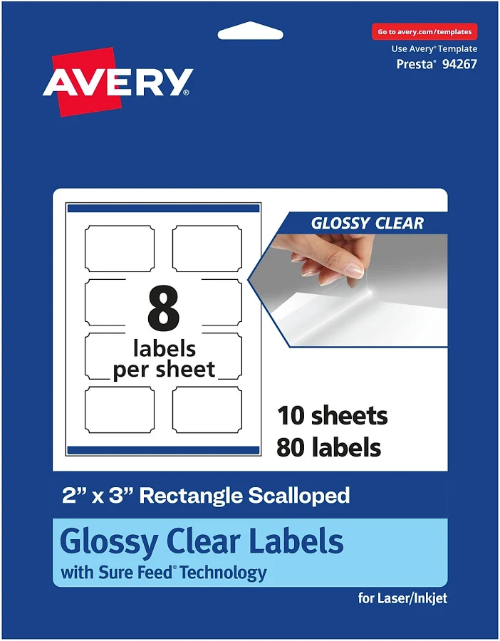 Avery Permanent Labels With Sure Feed