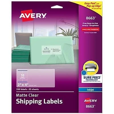 Avery Clear Easy Peel Mailing Labels 8663